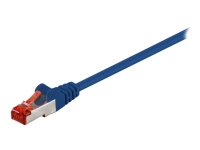 MicroConnect - Nätverkskabel - RJ-45 (hane) till RJ-45 (hane) - 15 cm - 6 mm - SFTP - CAT 6 - halogenfri, rund, trådad - blå