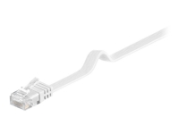 MicroConnect - Nätverkskabel - RJ-45 (hane) till RJ-45 (hane) - 1 m - UTP - CAT 6 - halogenfri, formpressad, tvinnad, platt - vit