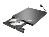 Lenovo ThinkPad UltraSlim USB DVD Burner - Diskenhet - DVD±RW (±R DL) / DVD-RAM - SuperSpeed USB 3.0 - extern - CRU - för K14 Gen 1 ThinkCentre M70s Gen 3 ThinkPad E14 Gen 3 P15v Gen 3 Yoga Slim 7 Pro 14