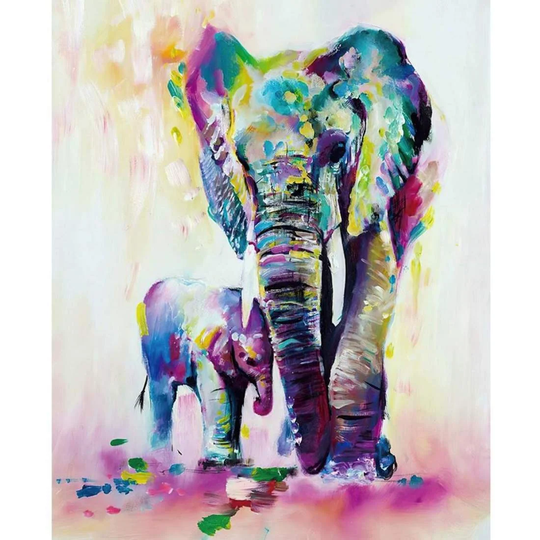 Canvasposter, Elefant - 50 x 70 cm