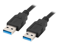 Lanberg - USB-kabel - USB typ A (hane) till USB typ A (hane) - USB 3.0 - 50 cm - svart