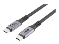 MicroConnect Premium - USB-kabel - USB-C (hane) till USB-C (hane) - USB 3.2 Gen 2 - 20 V - 5 A - 2 m - USB-strömförsörjning (100W), 4K60Hz stöd - svart