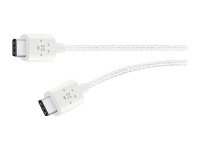 Belkin MIXIT Metallic - USB-kabel - USB-C (hane) till USB-C (hane) - USB 2.0 - 1,83 m - vit