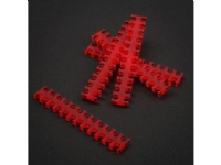King Mod Service 24-Slot Kabelkamm 3mm klein - rot - 5er Set