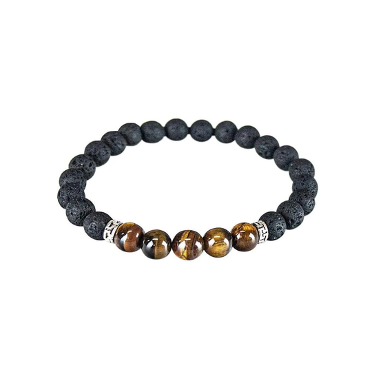 Armband med vulkansten - Brun