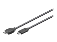 MicroConnect - USB-kabel - USB-C (han) till Micro-USB Type B (han) - USB 3.1 - 3 A - 1 m - sort
