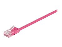MicroConnect - Nätverkskabel - RJ-45 (hane) till RJ-45 (hane) - 20 m - 6 mm - UTP - CAT 6 - halogenfri, tvinnad - rosa
