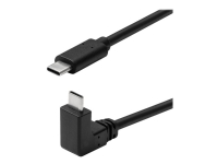 MicroConnect - USB-kabel - USB-C (hane) rak till USB-C (hane) vinklad - USB 3.2 Gen 2 - 2 m - svart