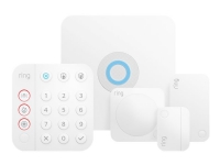 Ring Alarm Security Kit - 2:a generationen - 5-delat set - hjemmealarmsystem - trådlös, kabling - Wi-Fi, Z-Wave - Ethernet - vit