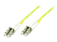 MicroConnect - Nätverkskabel - LC/UPC-multiläge (hane) till LC/UPC-multiläge (hane) - 1 m - 2 mm - fiberoptisk - duplex - 50/125 mikron - OM5 - halogenfri - limegrön