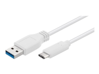 MicroConnect - USB-kabel - USB typ A (hane) till USB-C (hane) - USB 3.2 Gen 1 - 2 m - vit