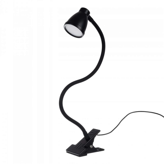 Skrivbordslampa med Klämma - USB - Svart