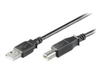 MicroConnect USB 2.0 - USB-kabel - USB typ B (hane) till USB (hane) - USB 2.0 - 1 m - svart