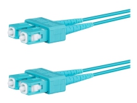 Lanview - Patchkabel - SC/UPC multi-mode (han) til SC/UPC multi-mode (han) - 10 m. - 2 mm - fiberoptik - duplex - 50 / 125 my - OM3 - halogenfri - akvamarin