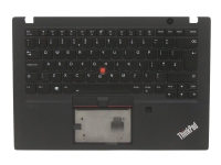 Sunrex - Ersättningstangentbord för bärbar dator - med NFC, Trackpoint, UltraNav - bakgrundsbelyst - QWERTY - brittisk - svart - med övre skydd - för ThinkPad T14s Gen 1 20T0, 20T1
