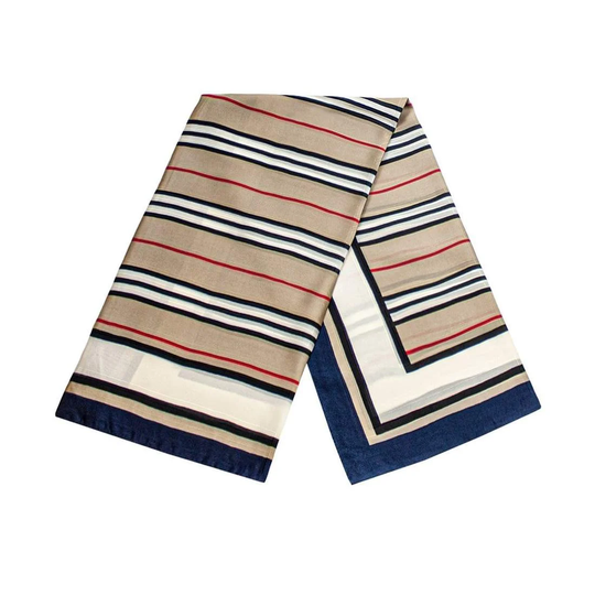 Randig scarf - Marinblå, Nr. 33