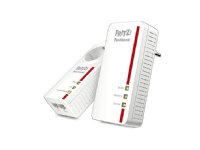 FRITZ!Powerline Powerline 1260E WLAN Set, 1200 Mbit/s, IEEE 1901, Typ F, Gigabit Ethernet, 1000 Mbit/s, Wi-Fi 5 (802.11ac)