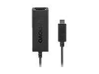 Lenovo USB-C to Ethernet Adapter - Nätverksadapter - USB-C - Gigabit Ethernet x 1 - svart - för ThinkCentre M75t Gen 2 M90a Pro Gen 3 M90q Gen 2 ThinkCentre neo 70 Yoga Slim 7 Pro 14