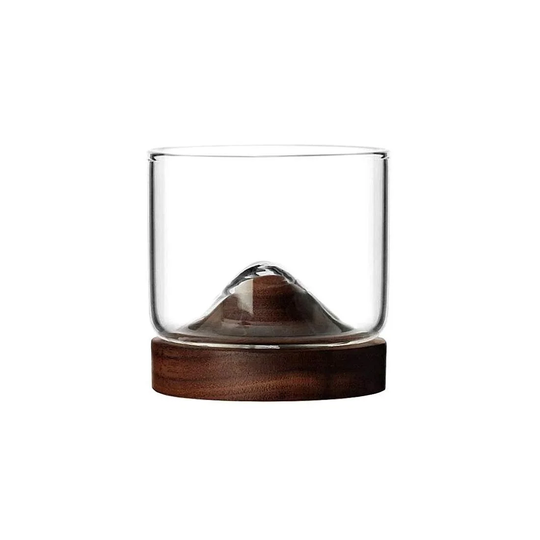Whiskeyglas med Underlägg i Trä