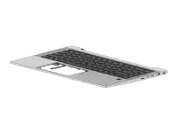 HP - Ersättningstangentbord för bärbar dator - med pekpinne, ClickPad - tysk - med övre skydd - för EliteBook 845 G8