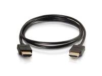 C2G 0.6m Ultra Flexible High Speed HDMI Cable with Low Profile Connectors - HDMI-kabel med Ethernet - HDMI hane till HDMI hane - 60 cm - svart - stöd för 4K
