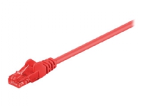 MicroConnect - Nätverkskabel - RJ-45 (hane) till RJ-45 (hane) - 25 cm - 6 mm - UTP - CAT 6 - rund, hakfri, tvinnad - röd
