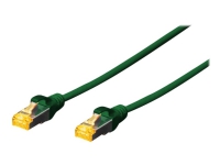MicroConnect - Nätverkskabel - RJ-45 (hane) till RJ-45 (hane) - 50 cm - 6 mm - S/FTP - CAT 6a - halogenfri, rund, hakfri, tvinnad - grön