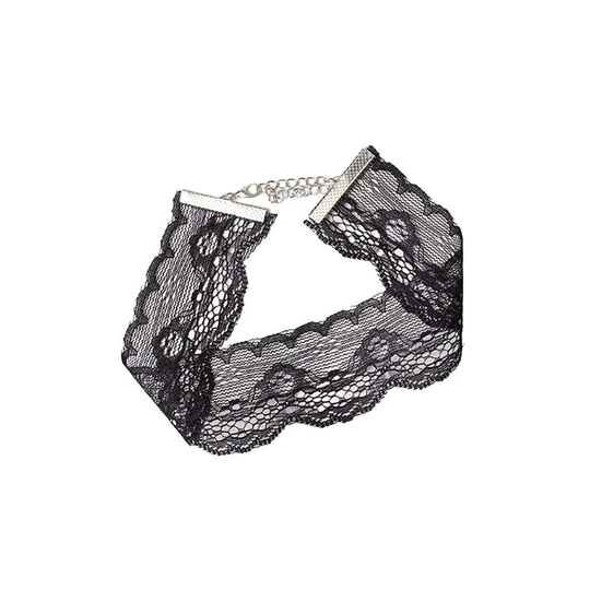 Halsband, Choker - Svart Spets