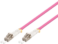 MicroConnect - Nätverkskabel - LC/UPC-multiläge (hane) till LC/UPC-multiläge (hane) - 0.5 m - fiberoptisk - 50/125 mikron - OM4 - halogenfri - erika-violett
