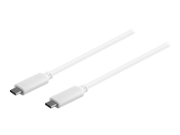 MicroConnect - USB-kabel - USB-C (hane) till USB-C (hane) - USB 3.1 Gen 2 - 50 cm - vit