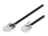 MicroConnect Modular - Nätverkskabel - RJ-11 (hane) till RJ-45 (hane) - 2 m - svart