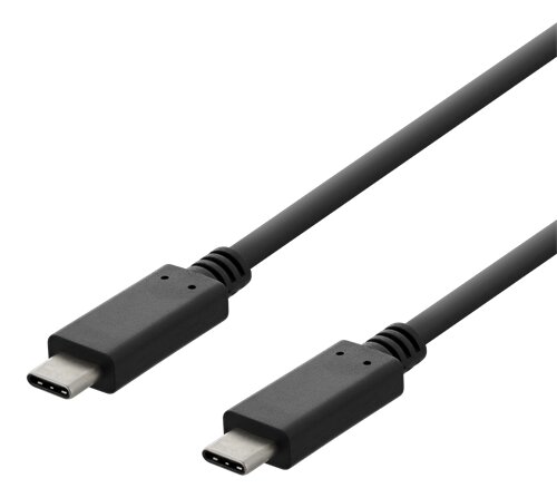 Deltaco USB 2.0 kabel / Typ C - Typ C / 1m - Svart