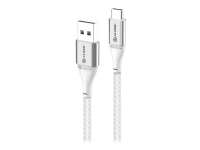 Alogic Super Ultra - USB-kabel - USB-C (han) till USB (han) - USB 2.0 - 3 A - 30 cm - silver