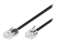 MicroConnect Modular - Nätverkskabel - RJ-11 (hane) till RJ-45 (hane) - 10 m - svart