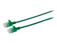 MicroConnect - Nätverkskabel - RJ-45 (hane) till RJ-45 (hane) - 15 cm - 3.6 mm - UTP - CAT 6 - hakfri, tvinnad - grön