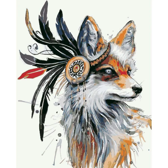 Canvasposter, Räv - 60 x 75 cm