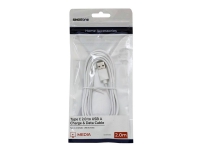 Sinox One - USB-kabel - USB-C (hane) till USB-C (hane) - USB 2.0 - 2 m - vit