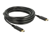 Delock - USB-kabel - USB-C (hane) till USB-C (hane) - USB 2.0 - 5 A - 4 m - svart