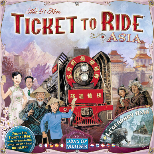Ticket To Ride Map Collection No 1 - Team Asia & Legendary Asia Expansion (Nordic+Eng)