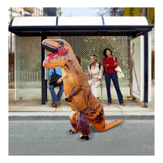 Maskeraddräkt, Uppblåsbar - Dinosaurie
