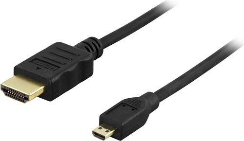 Deltaco HDMI till Micro HDMI-kabel / 3m - Svart