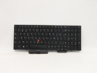 Transimage - Ersättningstangentbord för bärbar dator - med Trackpoint, UltraNav - AZERTY - belgisk - svart - för ThinkPad L15 Gen 1 20U7, 20U8