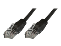 MicroConnect - Nätverkskabel - RJ-45 (hane) till RJ-45 (hane) - 5 m - UTP - CAT 5e - formpressad, tvinnad - svart (paket om 10)