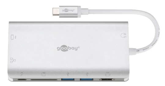 USB-C Dockningsstation Multiport med HDMI/VGA/LAN/2xUSB/60W