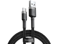 Baseus Cafule Cable USB-kabel Durable Nylon Cable USB/USB-C QC3.0 2A 3M Black-Gray (CATKLF-UG1) Universal