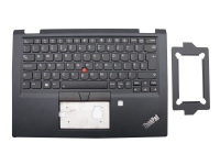 Chicony - Ersättningstangentbord för bärbar dator - med Trackpoint - bakgrundsbelyst - QWERTY - brittisk - svart - FRU - för ThinkPad X390 Yoga 20NN, 20NQ