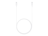 Samsung EP-DX310 - USB-kabel - 24 pin USB-C (hane) till 24 pin USB-C (hane) - USB 2.0 - 3 A - 1.8 m - vit