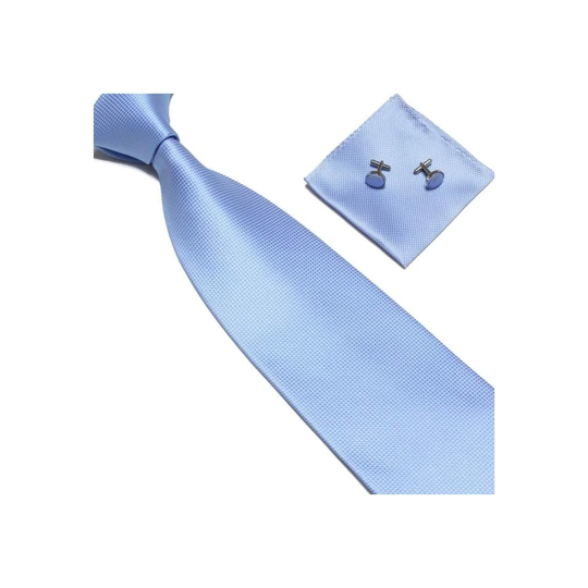 Kostym Accessoarer | Slips + Näsduk + Manschettknappar - Ljusblå
