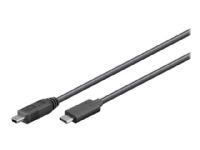 MicroConnect - USB-kabel - USB-C (han) til mini-USB typ B (han) - USB 3.2 Gen 1 - 50 cm - sort