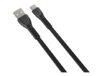 Havit HV-H612 - USB-kabel - USB (han) til USB-C (han) - USB 2.0 - 1 m - flad - sort